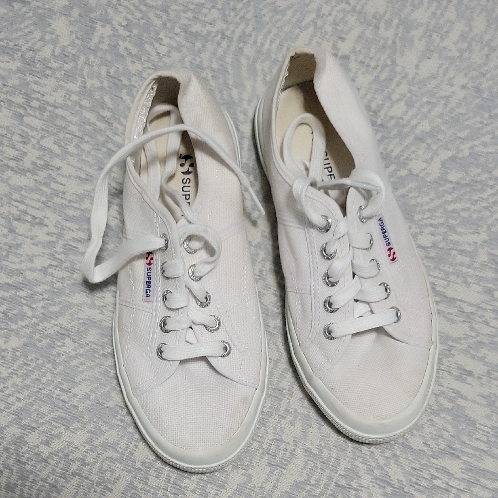 Superga Women's White Canvas Sneakers